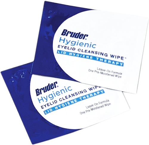 Bruder Hygienic Cleansing Wipes for optometry surgery prep